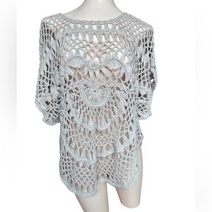 Open Weave Crochet Top/ Cover up